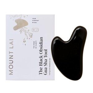 NEW - Mount Lai - The Black Obsidian Gua Sha Facial Lifting Tool